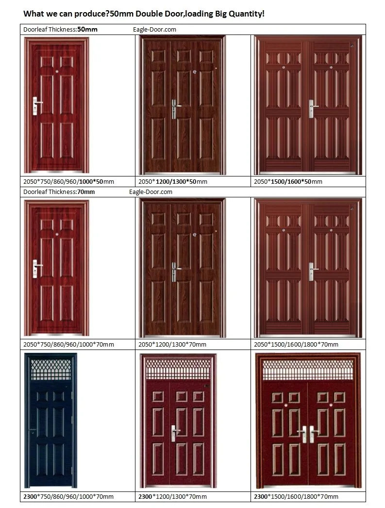 2017 Hot Security Modern Front Steel Door for House (EF-S146ZM)