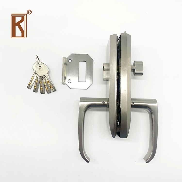 What should you consider when choosing a stainless steel lock for a frameless glass bathroom door