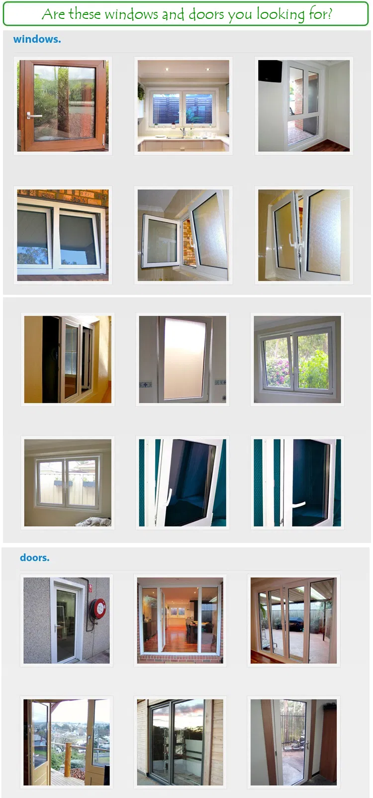 Airproof and Soundproof Aluminum Fench Casement Window