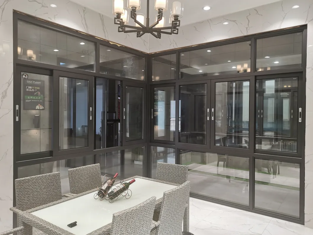 Aluminium Alloy White Color Frame Soundproof Double Glaze Window, Typhoon Proof Sliding Window