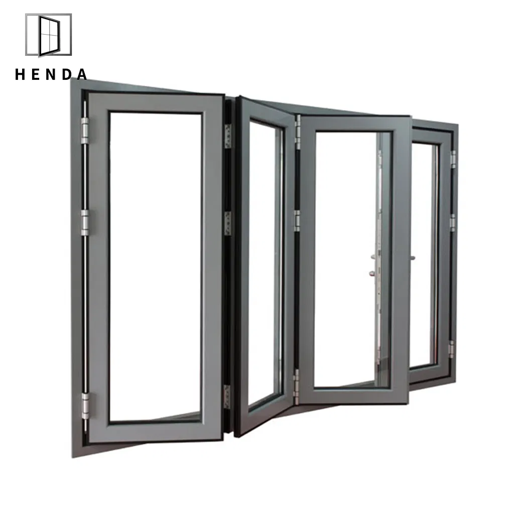 Aluminium Bi Fold Window Fold up Glass Windows First Floor Electric Vertical Lift and up Folding Window
