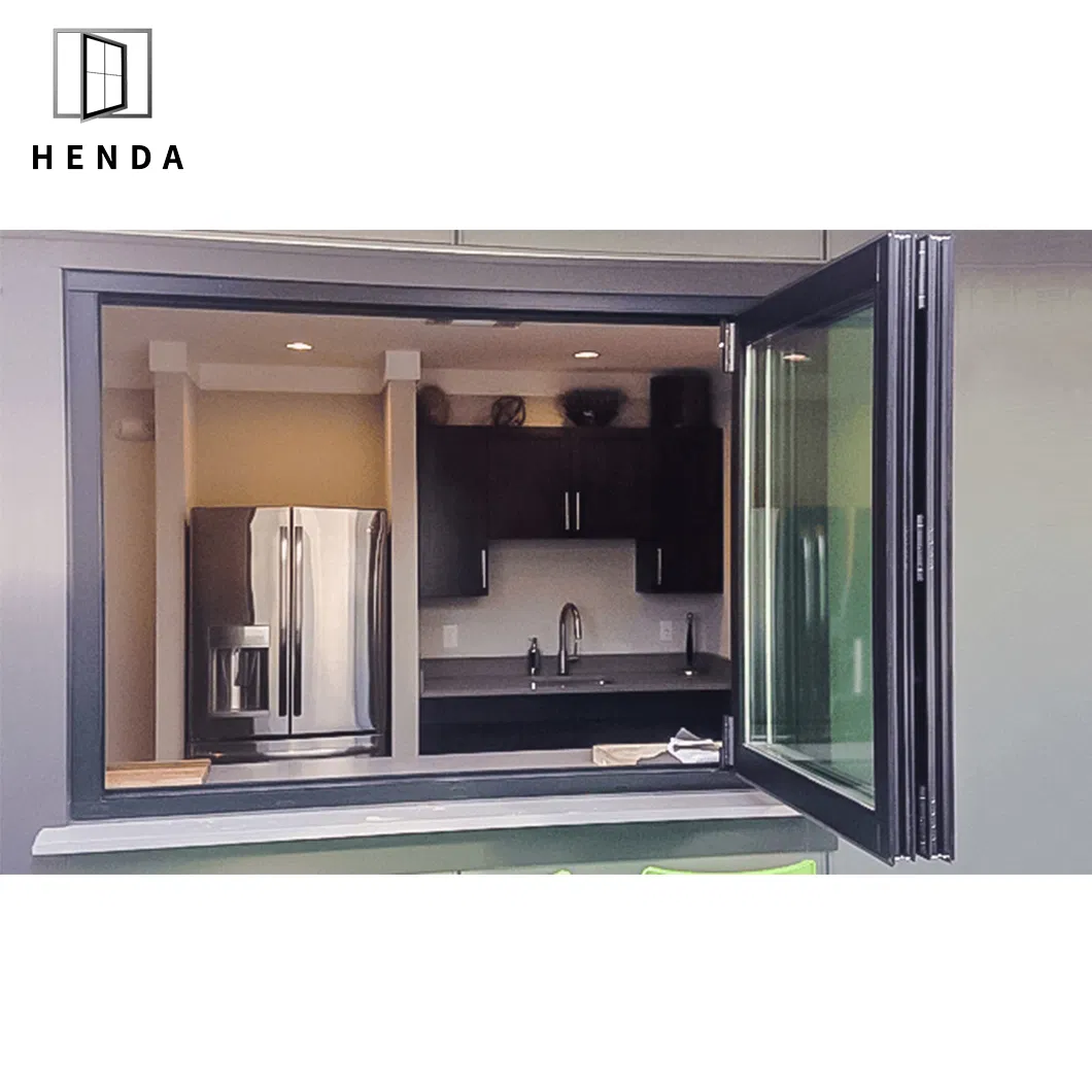 Aluminium Bi Fold Window Fold up Glass Windows First Floor Electric Vertical Lift and up Folding Window