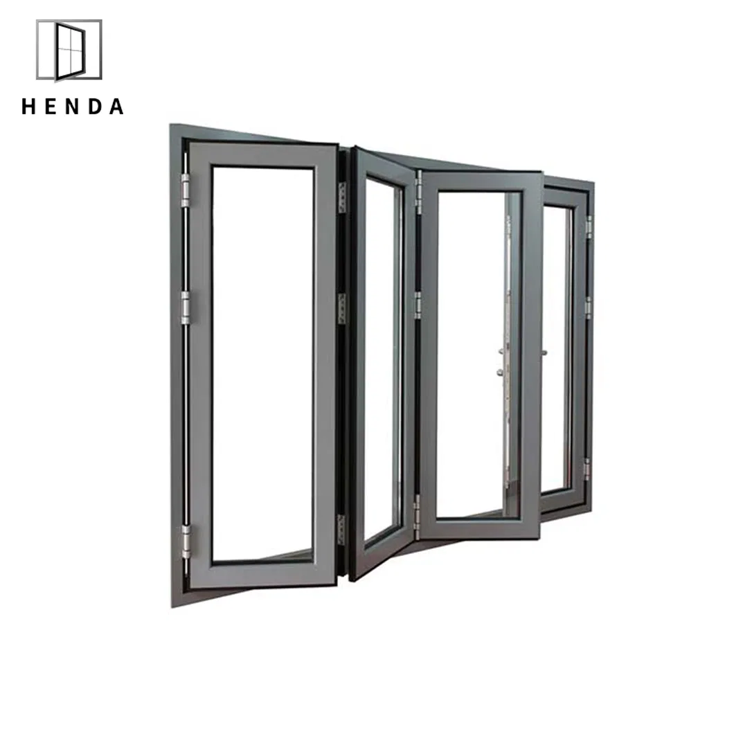 Aluminium Bi Fold Window Fold up Glass Windows First Floor Electric Vertical Lift and up Folding Window