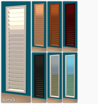Aluminium Casement Window with Fixed Louver Shutter