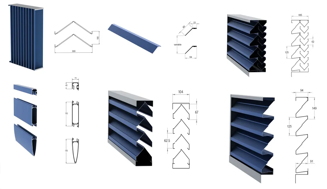 Aluminium Louvre for Exterior Wall Decoration