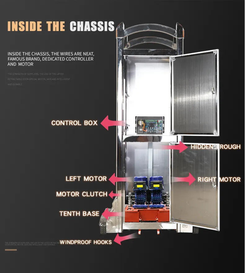 Aluminium Remote Control Retractable Entrance Security Stacking Gate