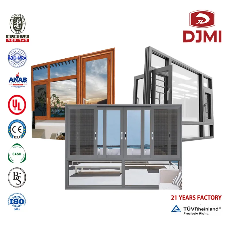 Aluminum Aluminium Alloy Glazed Laminated Grill Fence Metal China Manufacturer Bullet Proof Tilt out Wind Proof Broken Bridge Half Fixed Anti Wind Roof Window