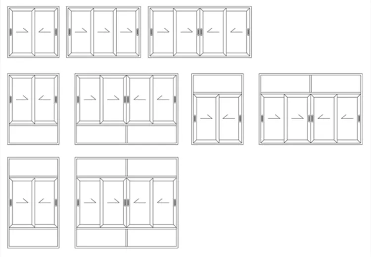 Aluminum Bi-Fold Window Aluminium Accordion Folding Windows
