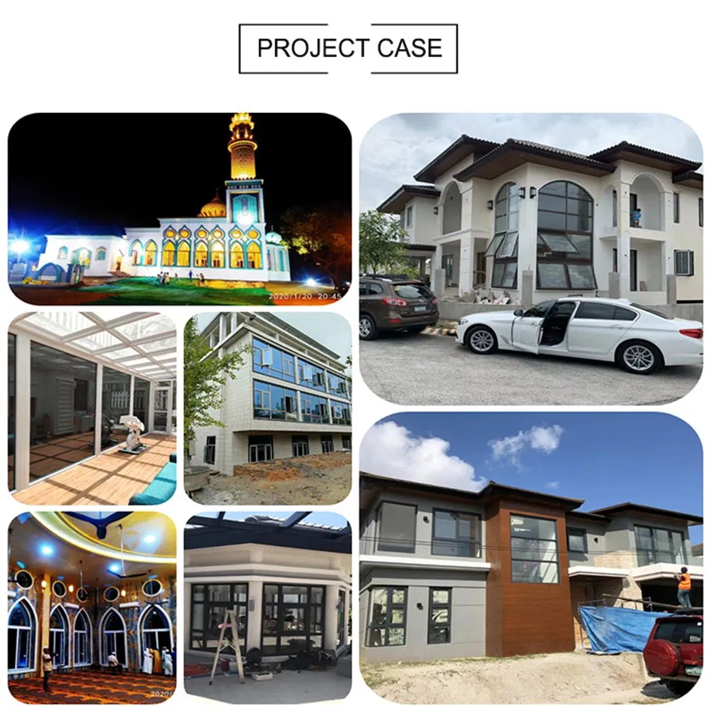 Aluminum Casement Window with Customized Double Glazed Awning/Hung/Sliding Window with Mosquito Net Grill Design Window