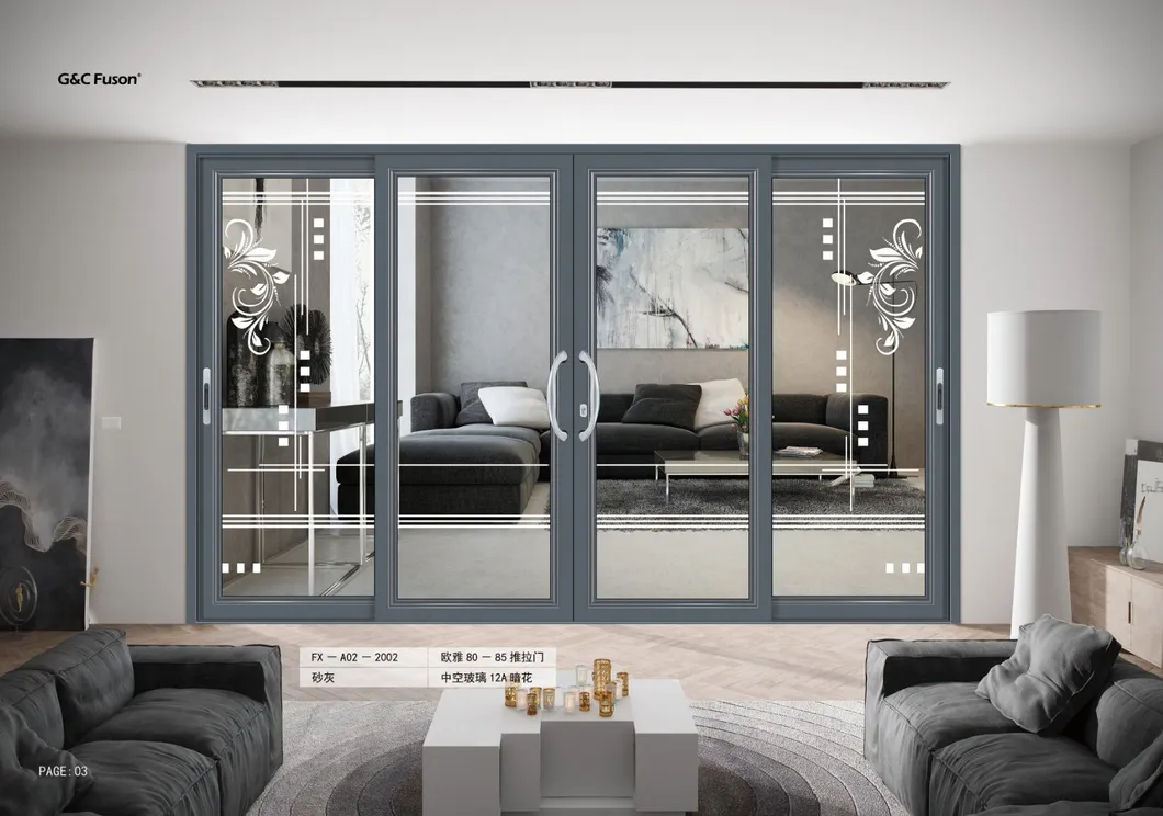 Aluminum Double Glass Sliding Door Philippines Price and Design
