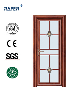 Aluminum Glass Door with Lattice Bar and Jade (RA-G017)