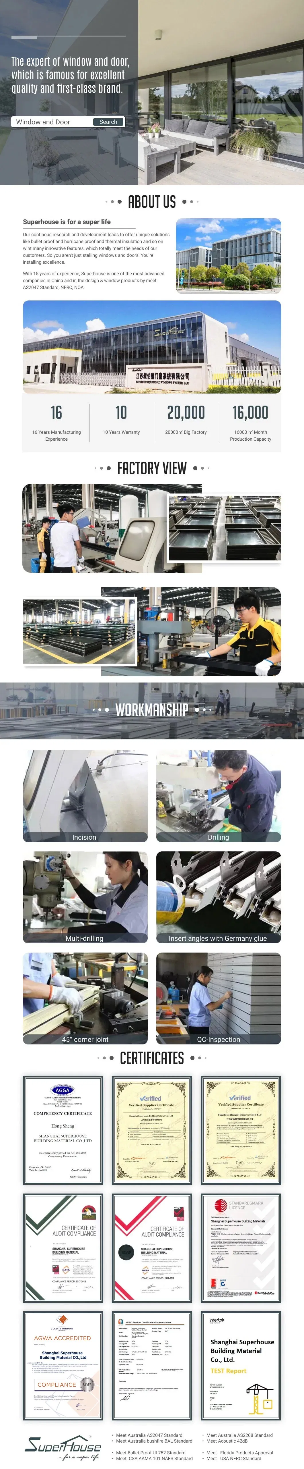 As2047 As2208 As1288 Standard Double Glazed Aluminium Awning Window with Australia Local Design