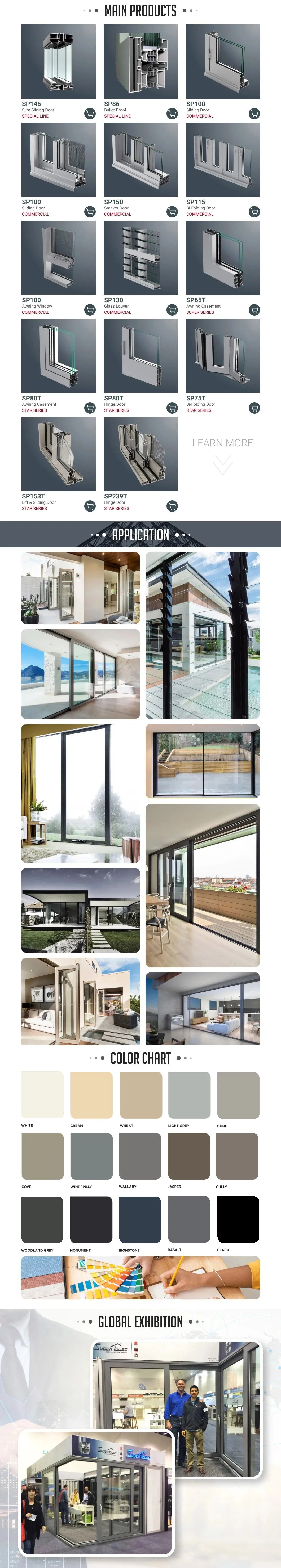 As2047 As2208 As1288 Standard Double Glazed Aluminium Awning Window with Australia Local Design
