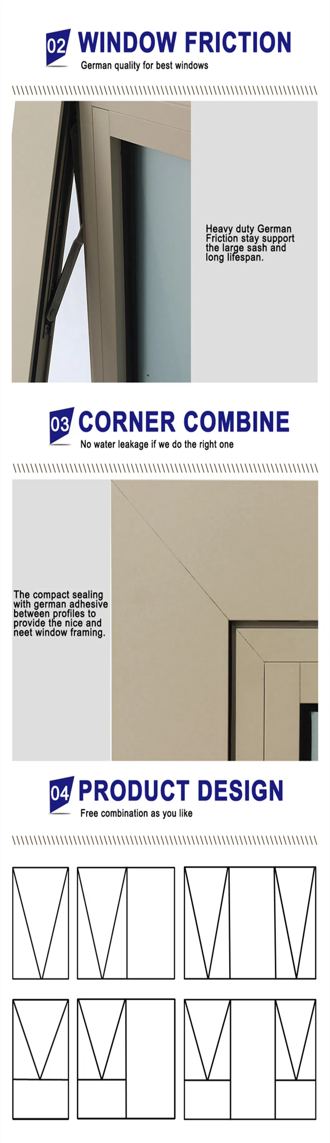 As2047 As2208 As1288 Standard Double Glazed Aluminium Awning Window with Australia Local Design