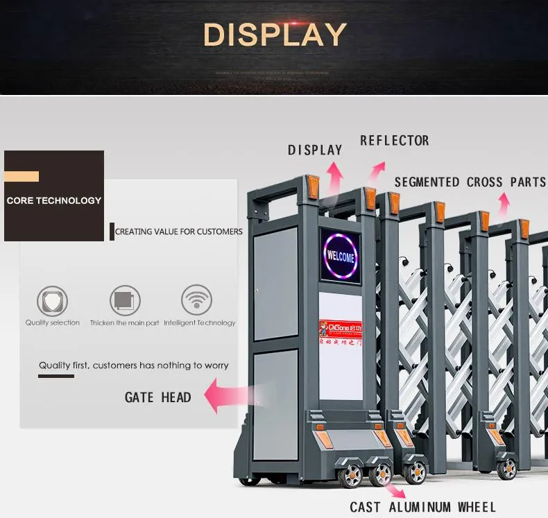 Automatic Gate with Motor Security Alarm Luxury Automatic Retractable Gate with Low Price Auto Main Entrance Electric Door Gate