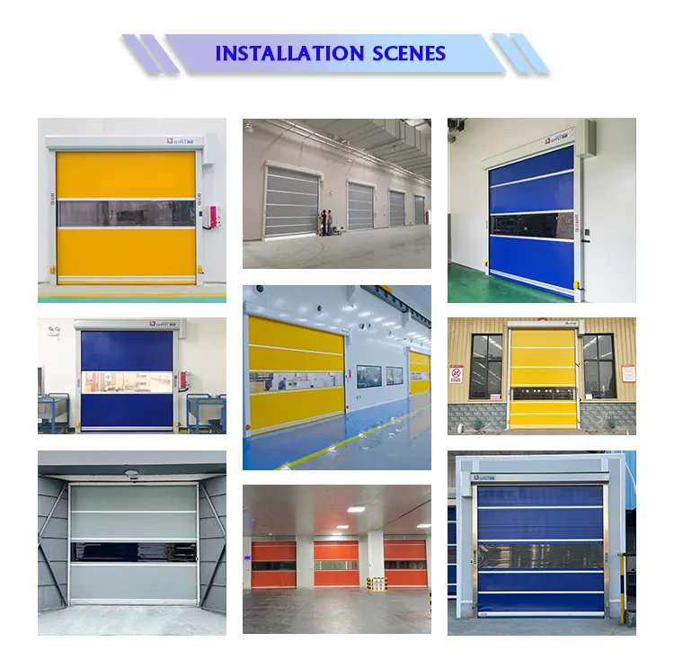 Automatic Plastic Door Radar Express Logistics Center Interior Roll up Door 9X7