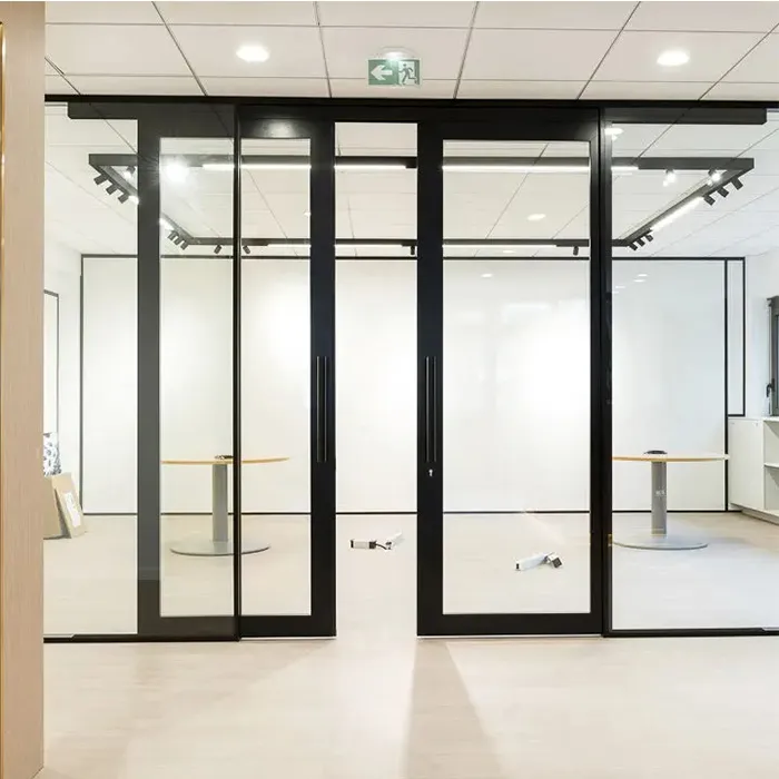 Best Selling Enduring 5% off Tempered Glass Metal Door with Double Glass