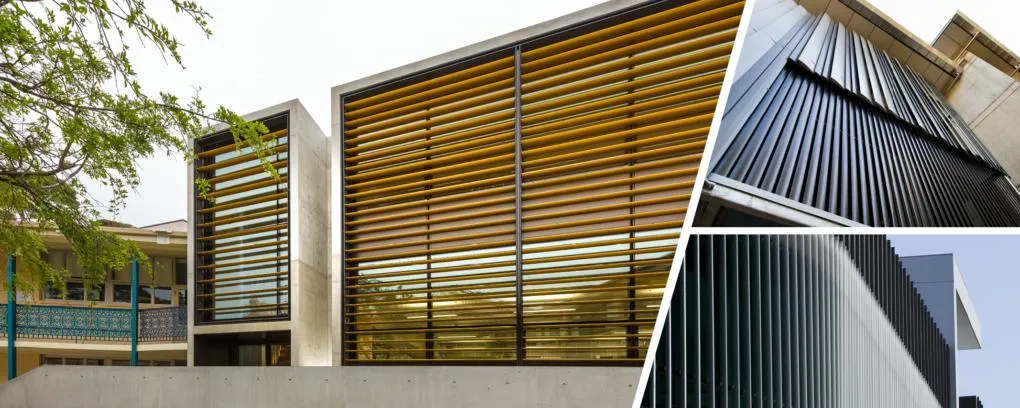 Building Facade Aluminum Louvre Framing System Sun Louver for Exterior Wall (GAL-045)