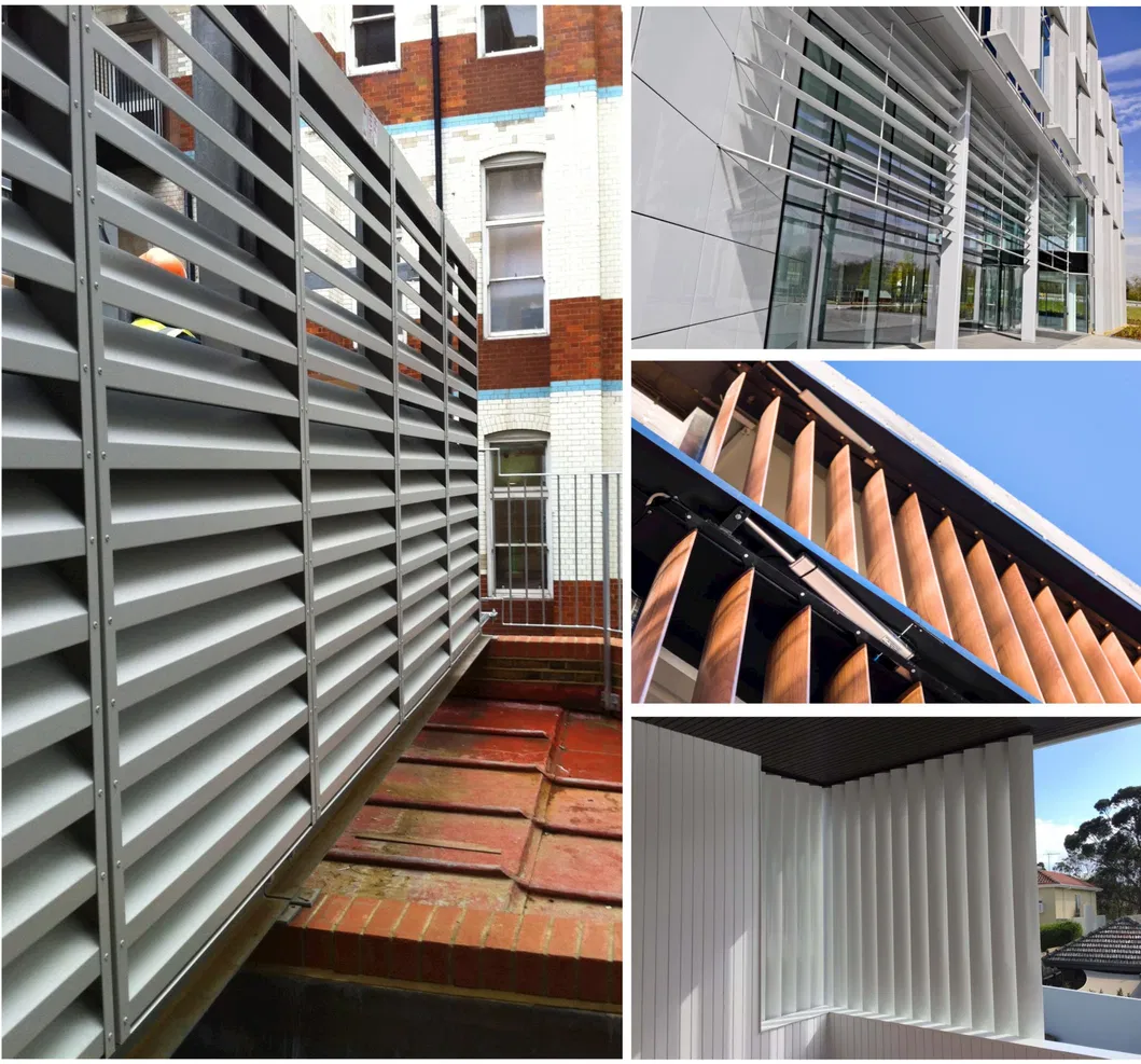 Building Facade Aluminum Louvre Framing System Sun Louver for Exterior Wall (GAL-045)