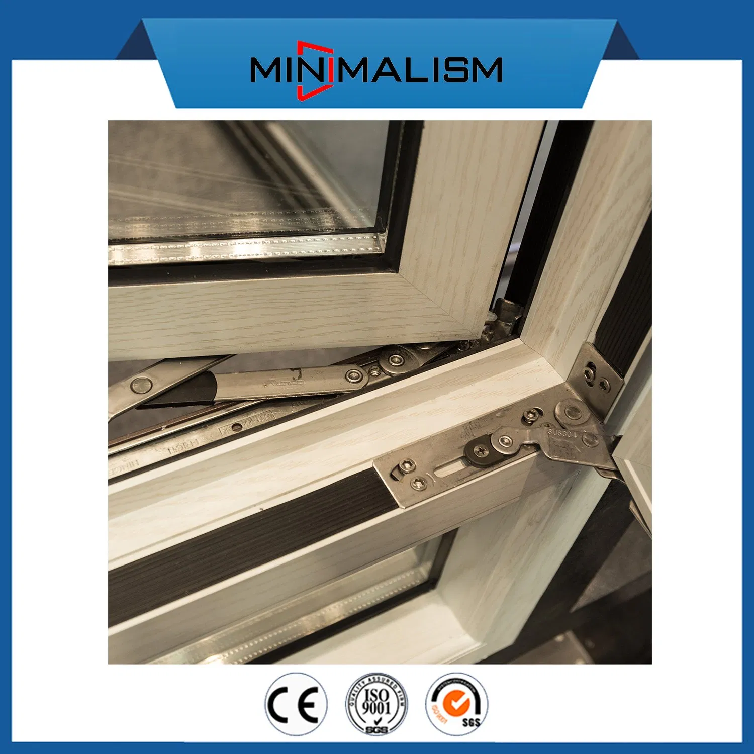 Building Material Aluminium Casemet/Swing Window with 5+ 9A +5mm Tempered Glass