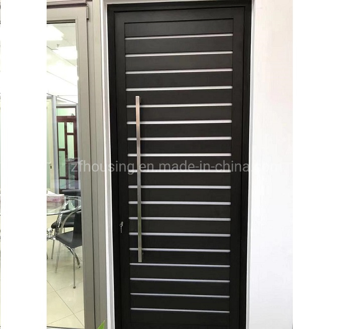 Building Material Secuirty Aluminum Door with Tempered Glass Zf -Ds-096