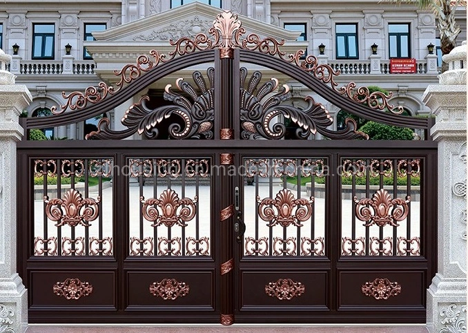 Cheap Exterior Decorative Metal Aluminum Garden Front Main Gate Zf -Ds-062