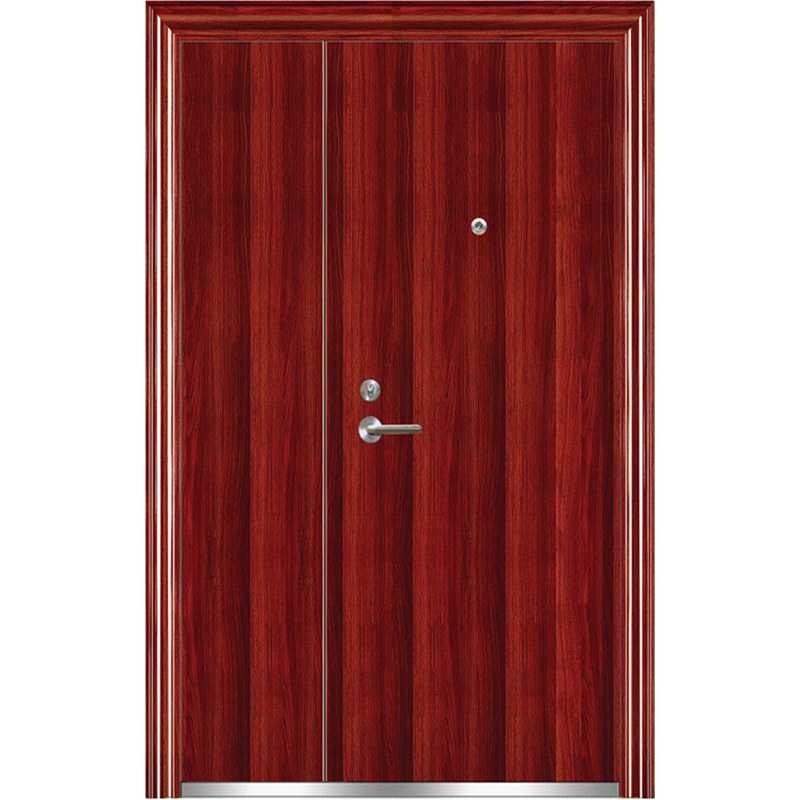 Cheap House Metal Frame Wood Doors Design Interior American Steel Wooden Door