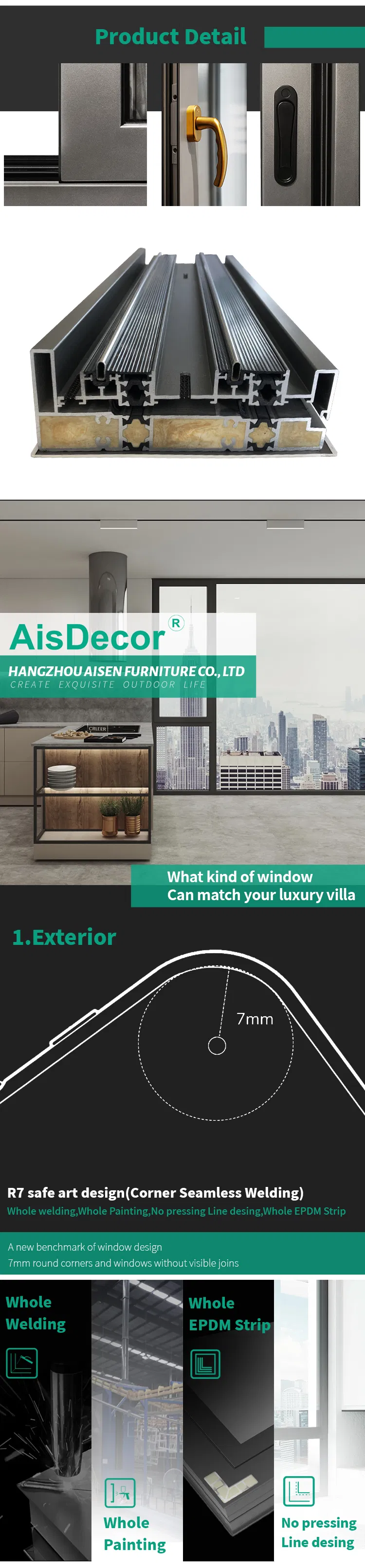 China Manufactuner Lt138 Aluminium Sliding Window Designs Thermal Break Aluminum