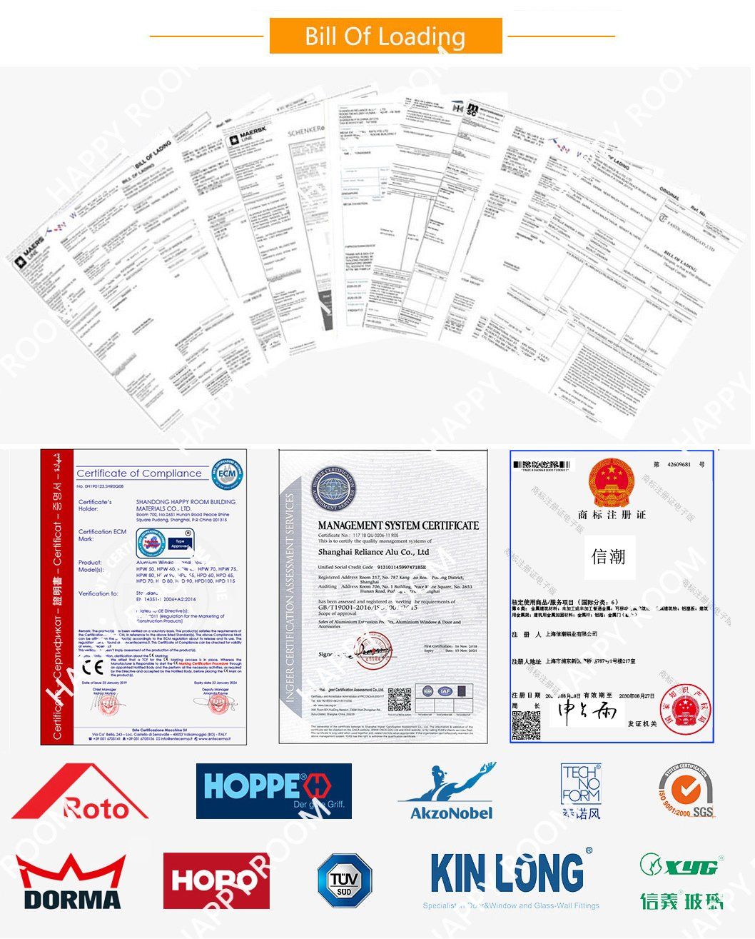 China Manufacture House of Aluminum Alloy Sliding Casement Door Window