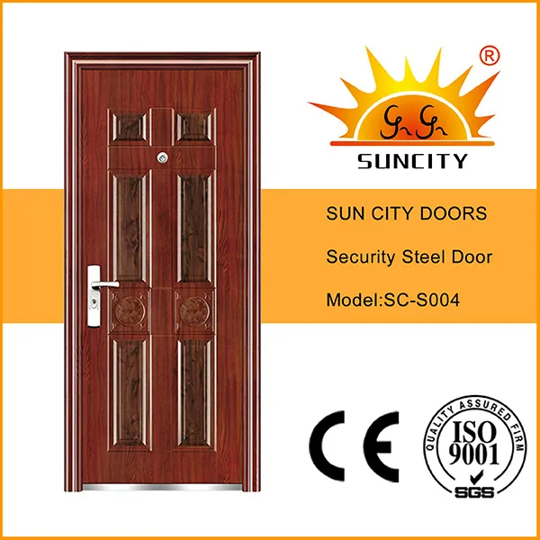 Commercial Entrance Steel Security Door with Hinges (SC-S004)