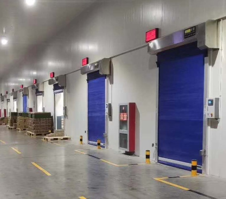 Commercial Overhead Self Repairable Rapid Interior Flexible Auto-Recovery High Density PVC Zipper Type High Speed Rolling up Door