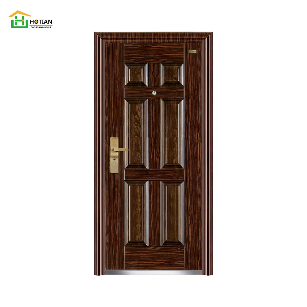 Custom Luxury Design Turkish Wrought Iron Exterior Main Security Entrance Door with Sidelight