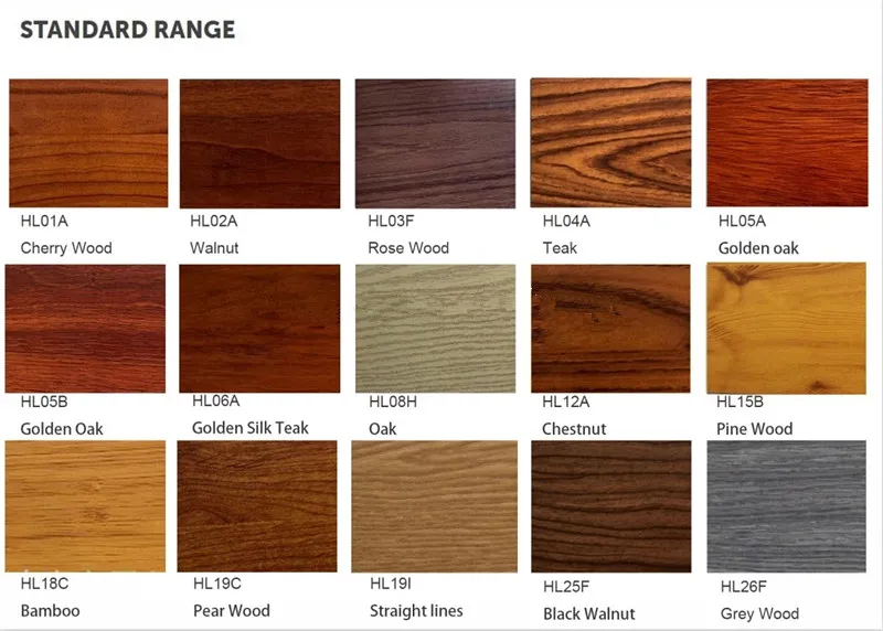 Customization Prairie Imitation Wood Grain Aluminum Profile for Hunging Windows