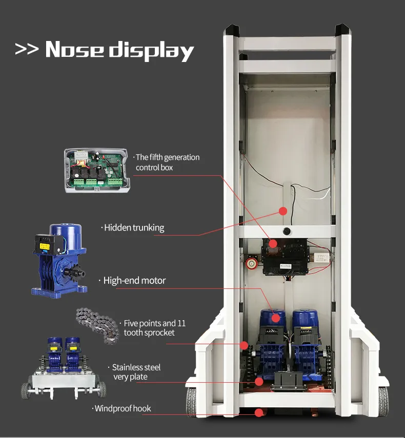 Doors for Factory Automatic Retractable Gate Aluminum Alloy Modern Electric Fence Door