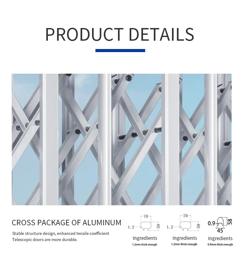 Doors for Factory Automatic Retractable Gate Aluminum Alloy Modern Electric Fence Door