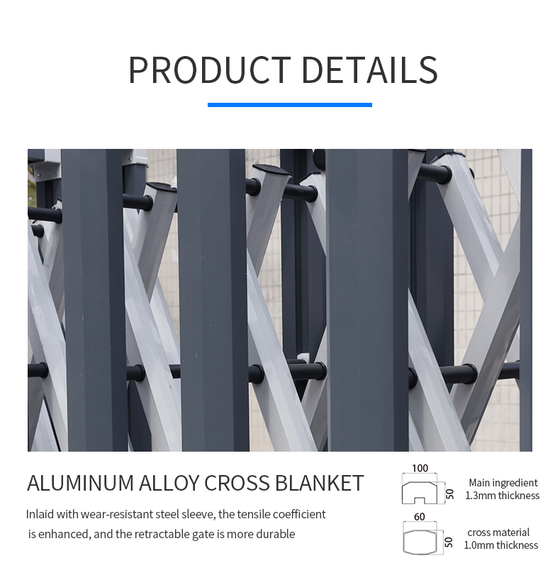 Doors for Factory Automatic Retractable Gate Aluminum Alloy Modern Electric Fence Door