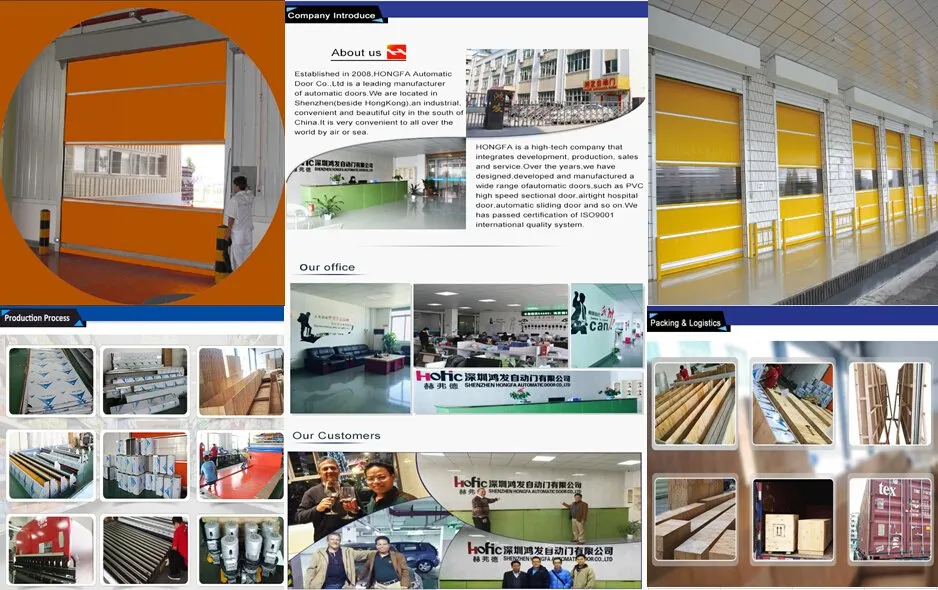 Durable Steel Frame High Speed PVC Roller Shutter Door