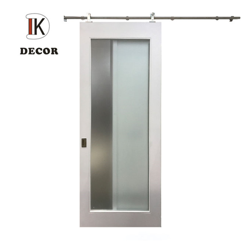 Environmental Glass Wood Sliding Barn Door with Soft Closer