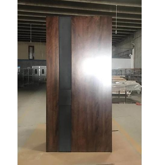 Exterior Front Main Entry Solid Core Design Modern Pivot Wooden Doors