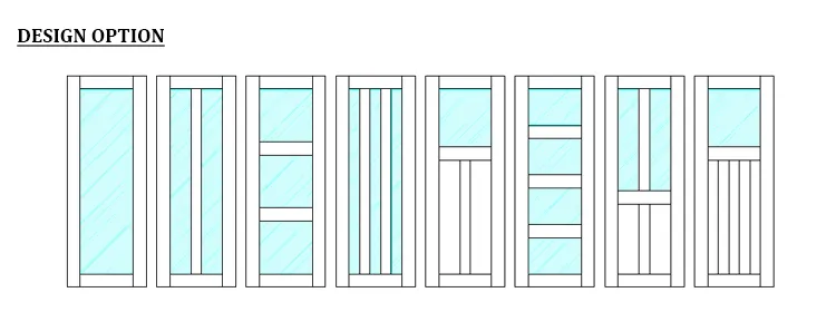 Full Lite Frosted Glass Wood Interior Barn Doors with Sliding Door Hardware Kit