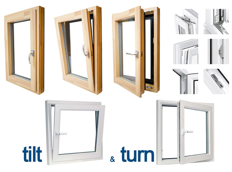 Heat-Insulate D65 Series Inward Tilt-Turn Aluminum Windows