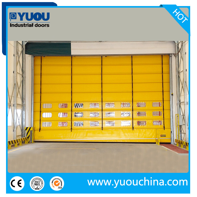 High Speed Windproof PVC Belt Stacking up Door