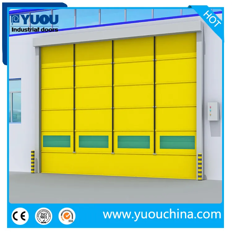 High Speed Windproof PVC Belt Stacking up Door