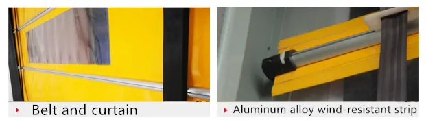 High Speed Windproof PVC Belt Stacking up Door