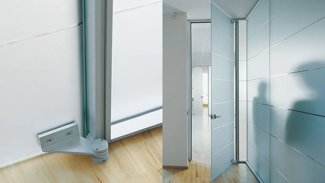 Horizontal High Performance Customized Aluminum Frame Swinging Glass Door
