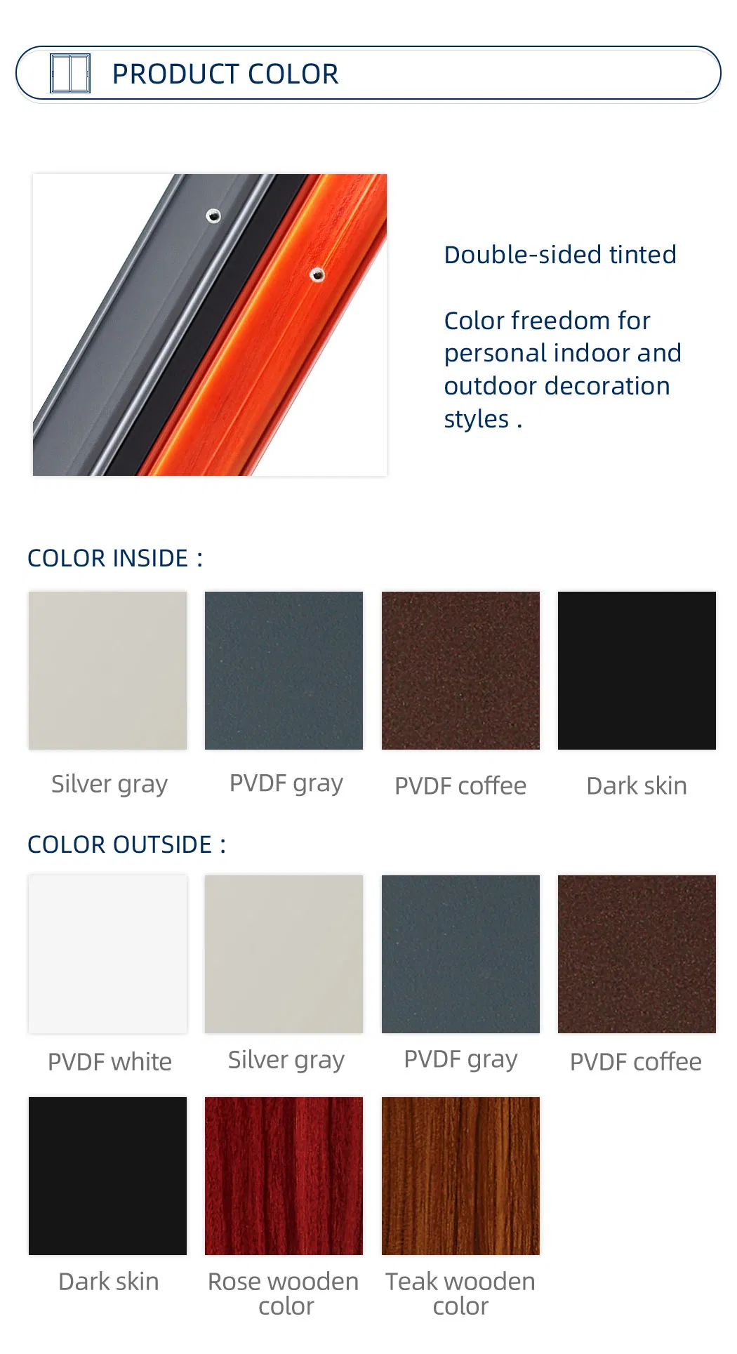 Horizontal Opening Style Aluminum Window Made in China