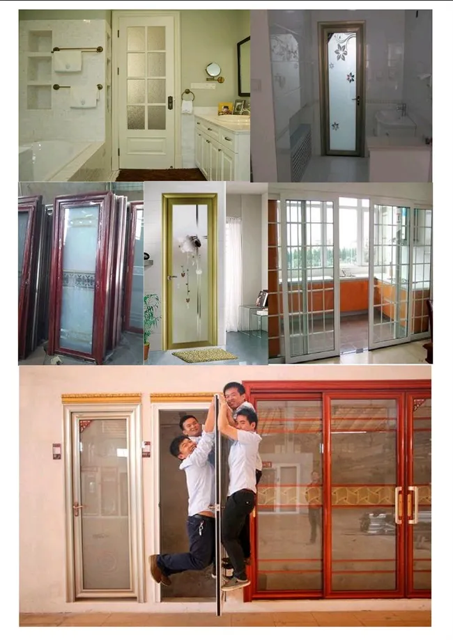 Hot Sale Aluminum Glass Door with Jade (RA-G014)