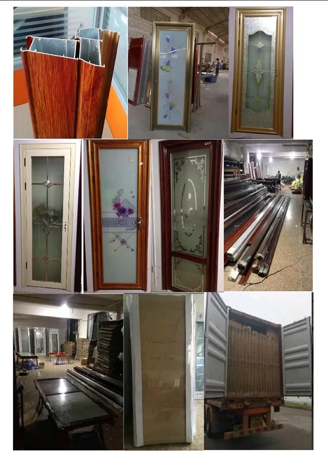 Hot Sale Aluminum Glass Door with Jade (RA-G014)