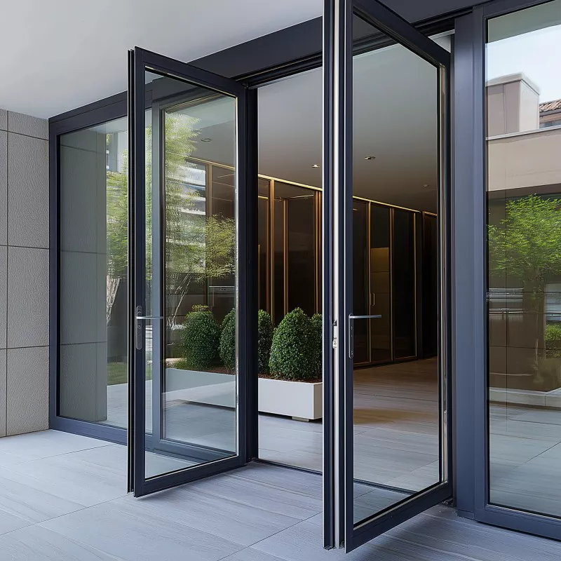 Large Aluminum Entrance Casement Doors