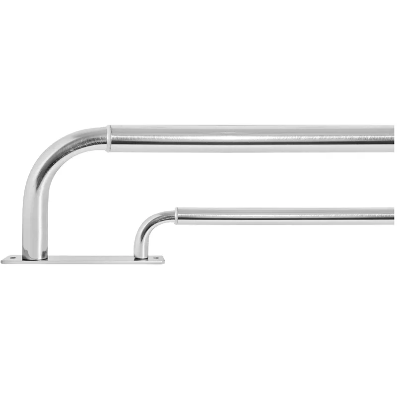 96 Inch L Shaped Double Elbow Curtain Rod 